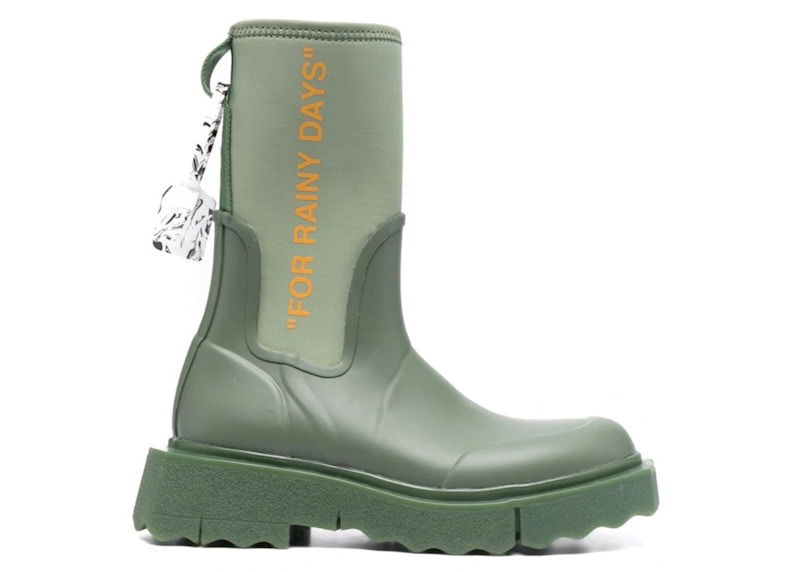 Tenisky a topánky Off-White Zip-tie Rain Boots Green W Zelené | OWIA265F21MAT0015720, 0
