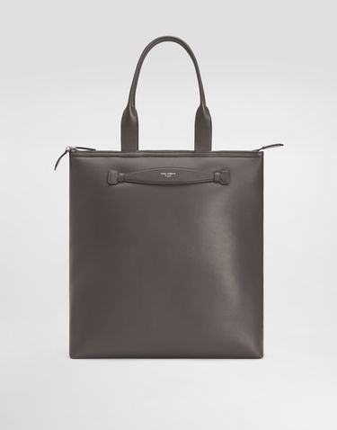 Tote bag Dolce & Gabbana Dolce & Gabbana Nappa Leather Shopper Šedá | BM2415AF98480730, 0