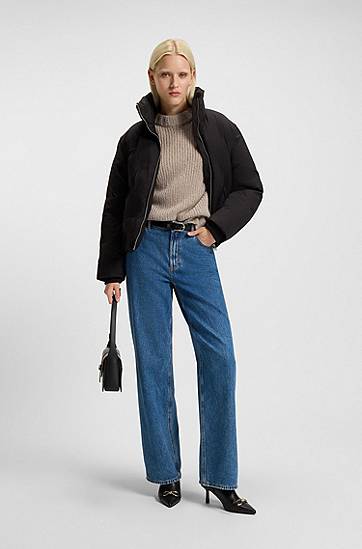 Sveter BOSS Oversized-fit sweater in a wool blend Béžová | 50522553, 1
