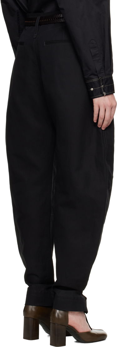 Nohavice LEMAIRE Lemaire Tapered Tie-Hem Trousers Čierna | PA1184 LF1350, 2