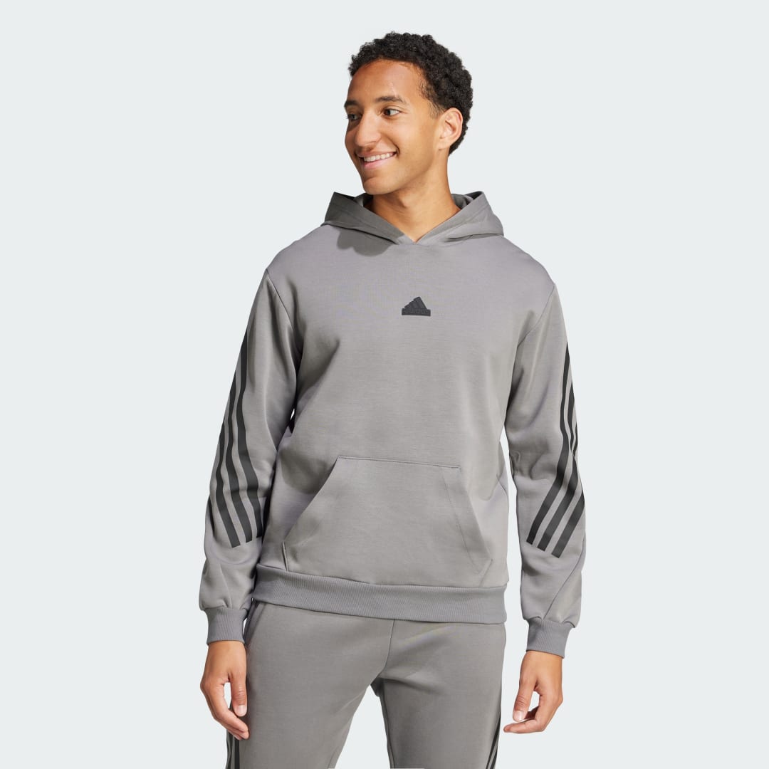 Mikina adidas Performance Future Icons 3-Stripes Hoodie Šedá | IW8532, 0