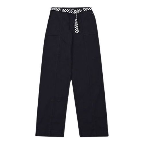 Cargo nohavice Vans Rachie Black Wide Leg Pants Modrá | VN0A5F4QBLK, 0