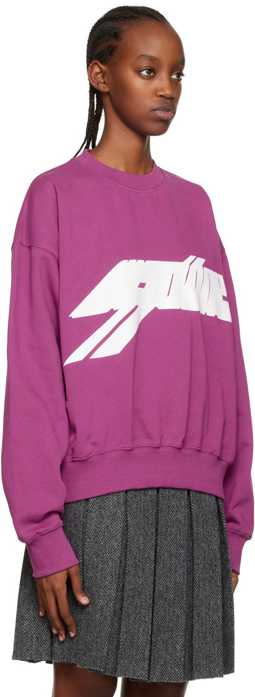 Mikina We11done Graphic Sweatshirt Fialová | WD-TS3-22-820-U-PP, 1