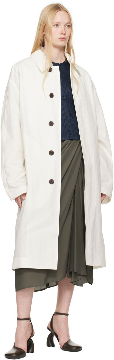 Kabáty Studio Nicholson Studio Nicholson Nevis Coat Biela | NEVIS SN - 754, 3