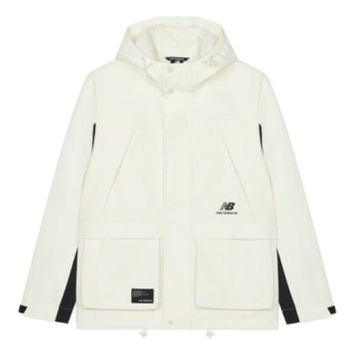 Vetrovka New Balance Windproof Hooded Jacket Biela | AMJ23320-CIC