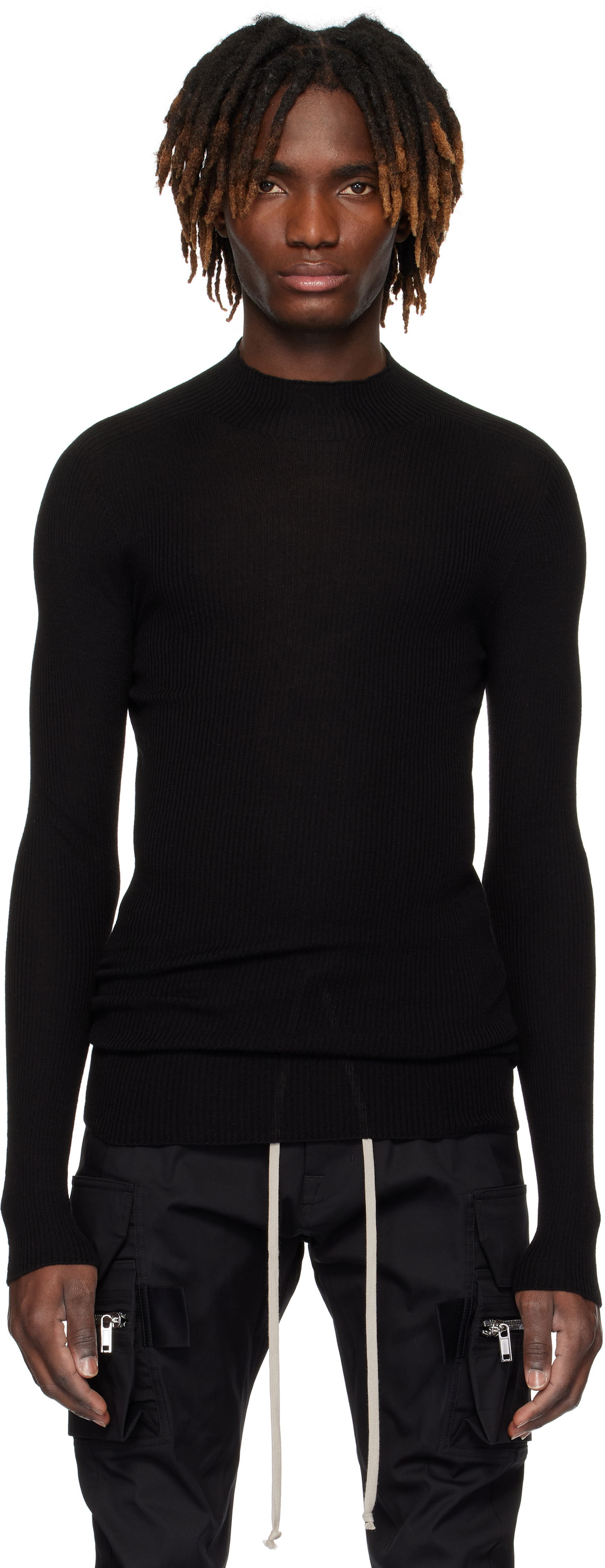 Sveter Rick Owens Rick Owens Hollywood Ribbed Sweater Čierna | RU01E5638 RIBM, 0