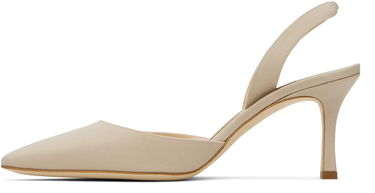 Doplnky Manolo Blahnik Manolo Blahnik Carolyne 70 Slingback Heeled Sandals Béžová | 225-1891, 2