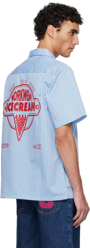 Košeľa BBC IceCream ICECREAM Quarter Zip Work Shirt Modrá | ICW25108, 2