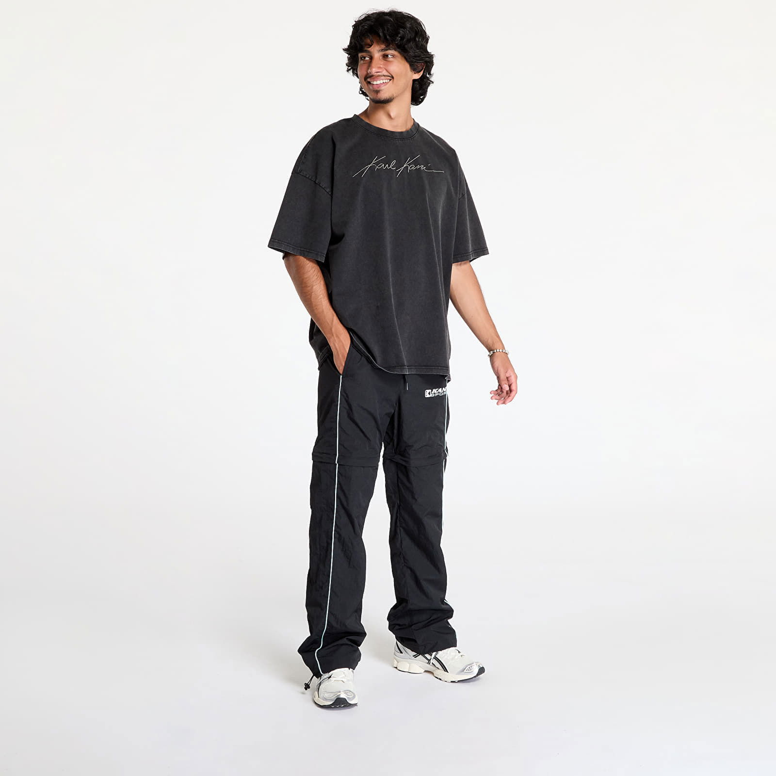 Pants OG Sport Adjustable Trackpants Black/ Light Blue