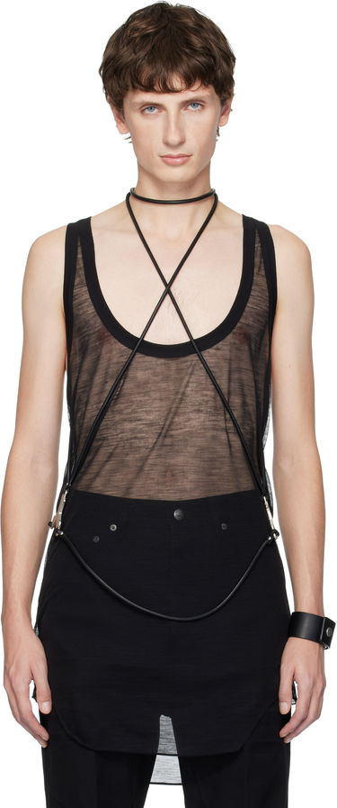 Tielko Rick Owens Concordians Sheer Cord Harness Tank Top Čierna | RR02E1453 LBL, 0