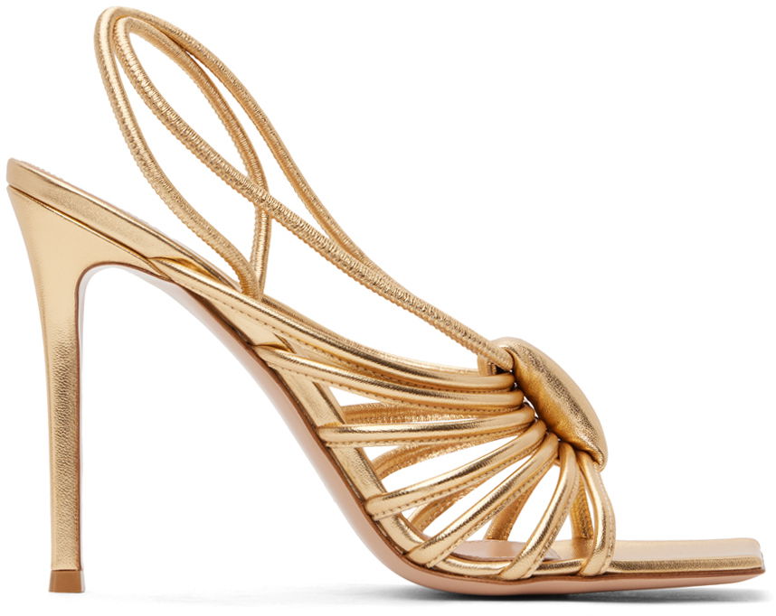 Tenisky a topánky Gianvito Rossi Hellen Square Toe Heeled Sandals Metalická | G32488-15RIC-NPS, 0