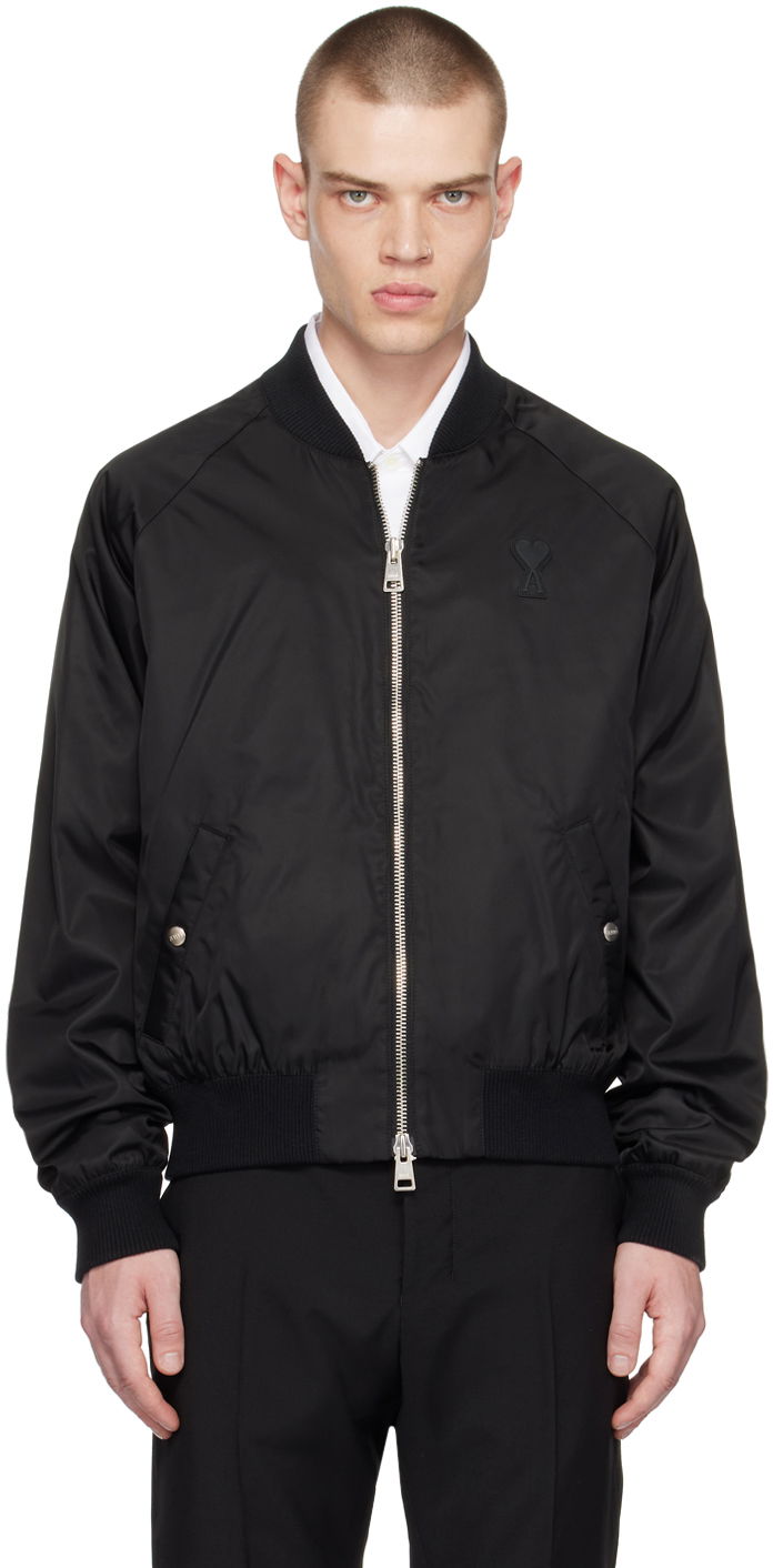 Bunda AMI Zip Bomber Jacket Čierna | HJK024.274, 0