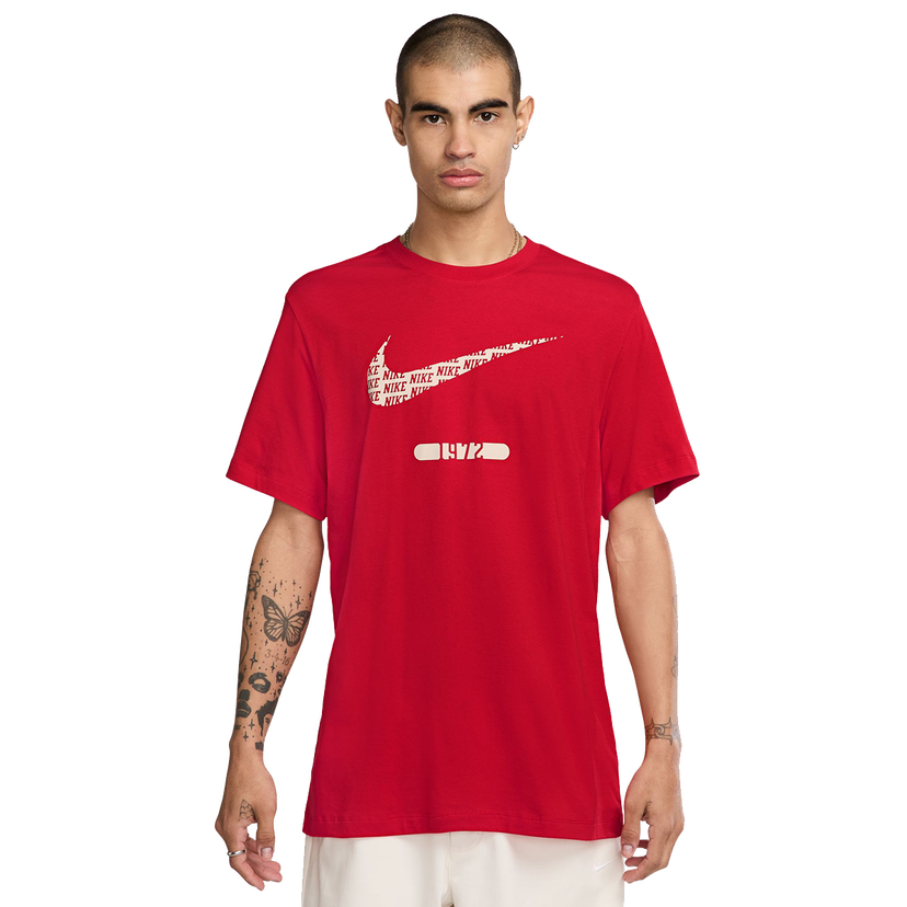 Tričko Nike NSW Swoosh T-Shirt Červená | FZ5372-657