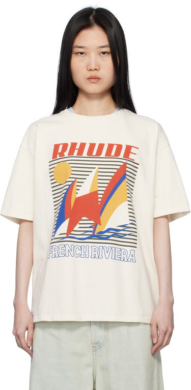 Tričko Rhude Rhude Poster Print T-Shirt Béžová | RHPS25TT10012, 0