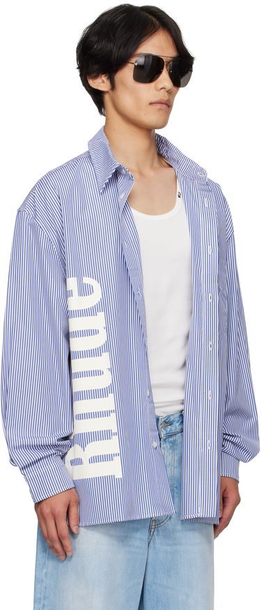 Košeľa Rhude Rhude Side Logo Long Sleeve Shirt Modrá | RHPF25SR10012, 1