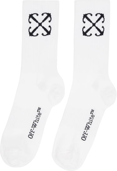 Ponožky Off-White White Mid Socks with Logo Biela | OMRA080C99KNI0010110, 1