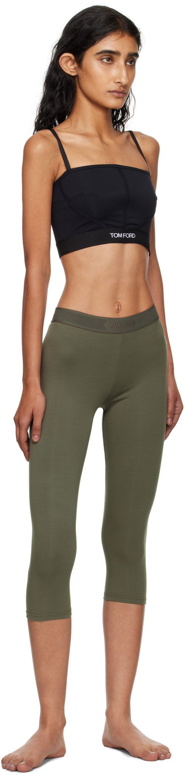 Legíny Tom Ford Tom Ford Modal Yoga Capri Leggings Zelené | PAJ102-JEX166, 3
