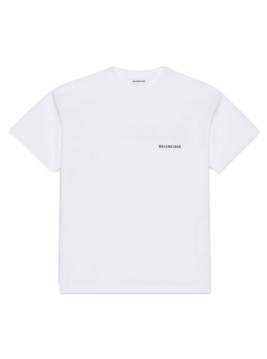 Tričko Balenciaga Large Fit T-shirt Biela | 612965TIVG59040