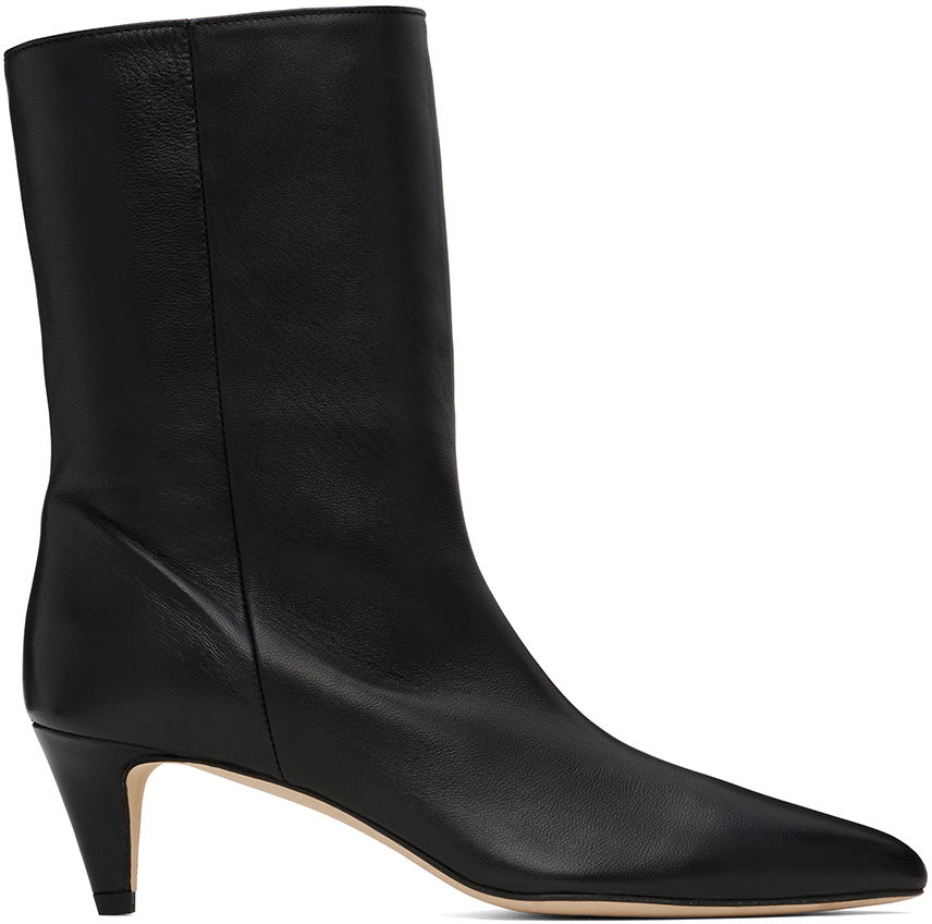 Tenisky a topánky BY FAR Lysander Leather Kitten Heel Boots Čierna | MWFBO068LL028BK001PL, 0