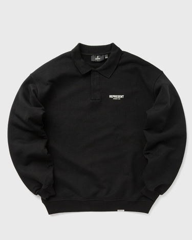 Mikina Represent Clo REPRESENT OWNERS CLUB LS POLO SWEAT Čierna | OCM41117-001, 0
