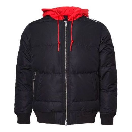 Prešívaná bunda Converse Down Bomber Jacket With Hood Čierna | 10019992-A01