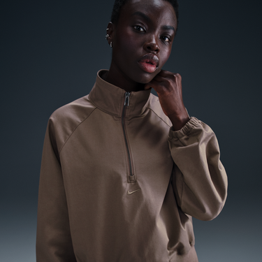 Mikina Nike Sportswear Collection Relaxed Fit Quarter-Zip Top Hnedá | HJ0231-233, 0