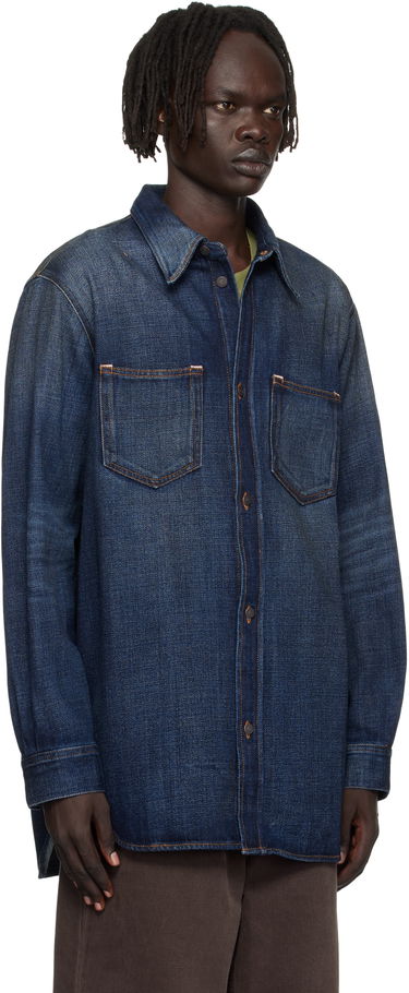 Košeľa Acne Studios Acne Studios Denim Button-Up Shirt Modrá | CB0112-, 4