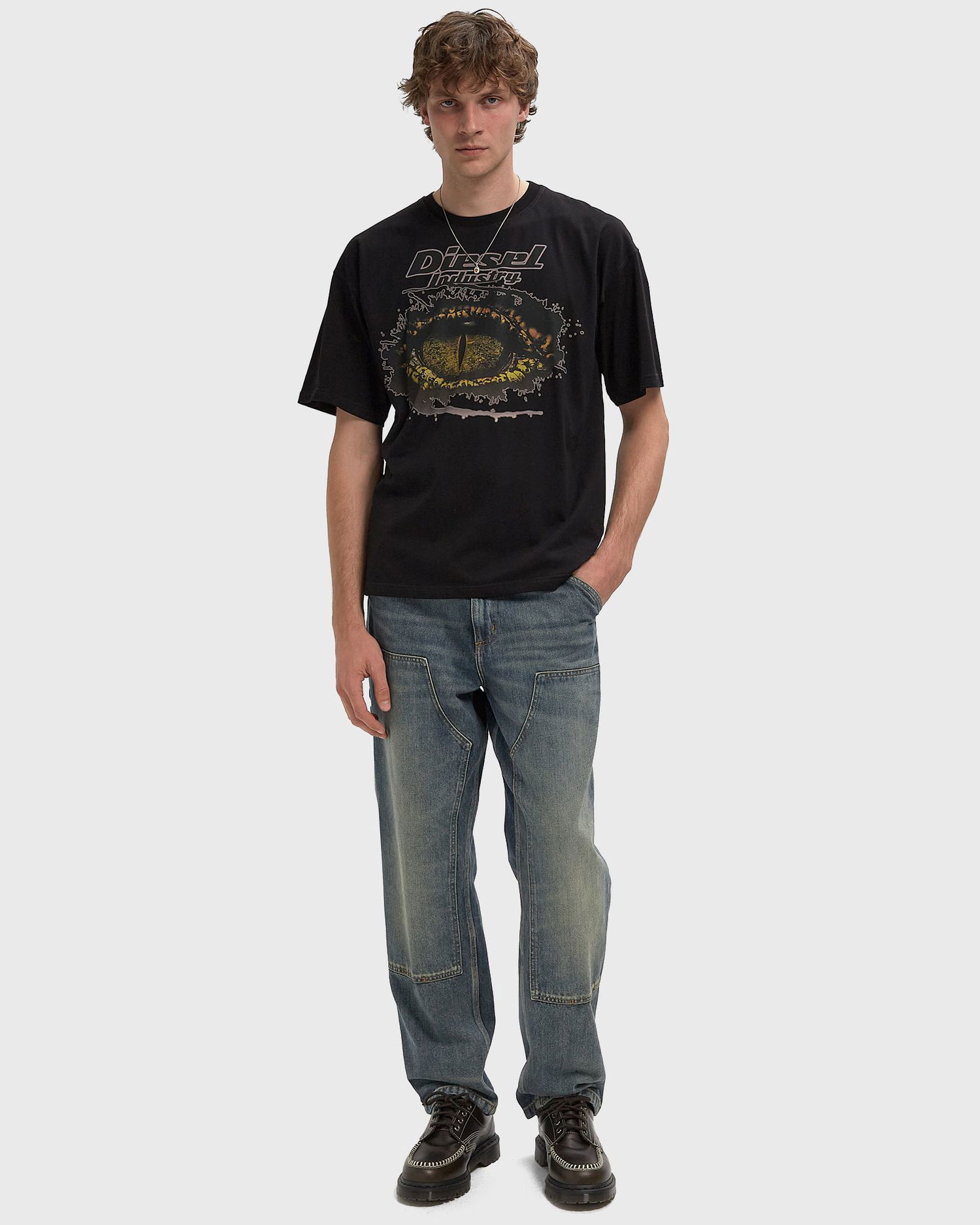 Tričko Diesel Diesel Industry Graphic T-Shirt Čierna | A19640-0PLAT-9XX, 1