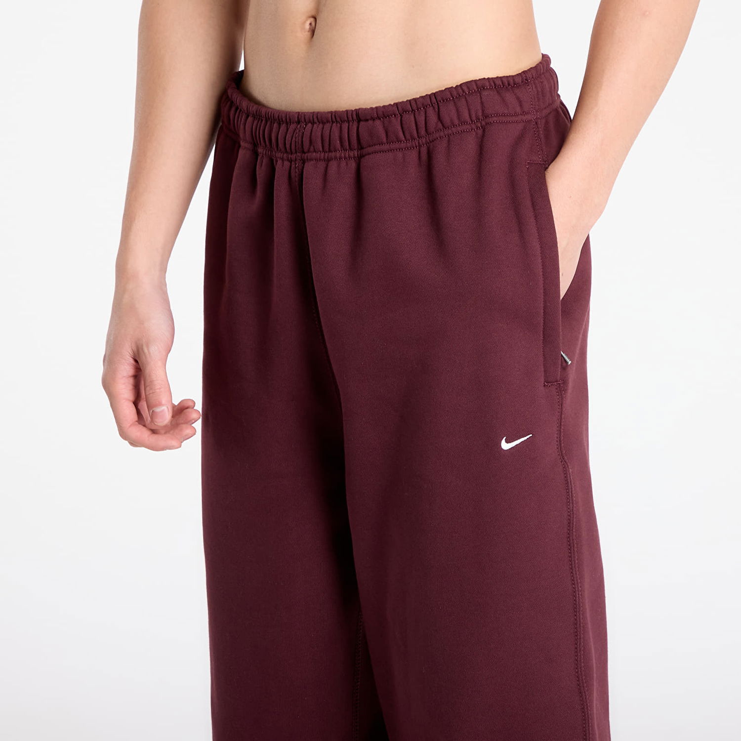 Tepláky Nike Sweatpants Solo Swoosh Cuffed Fleece Pants Vínová | HV1088-652, 1
