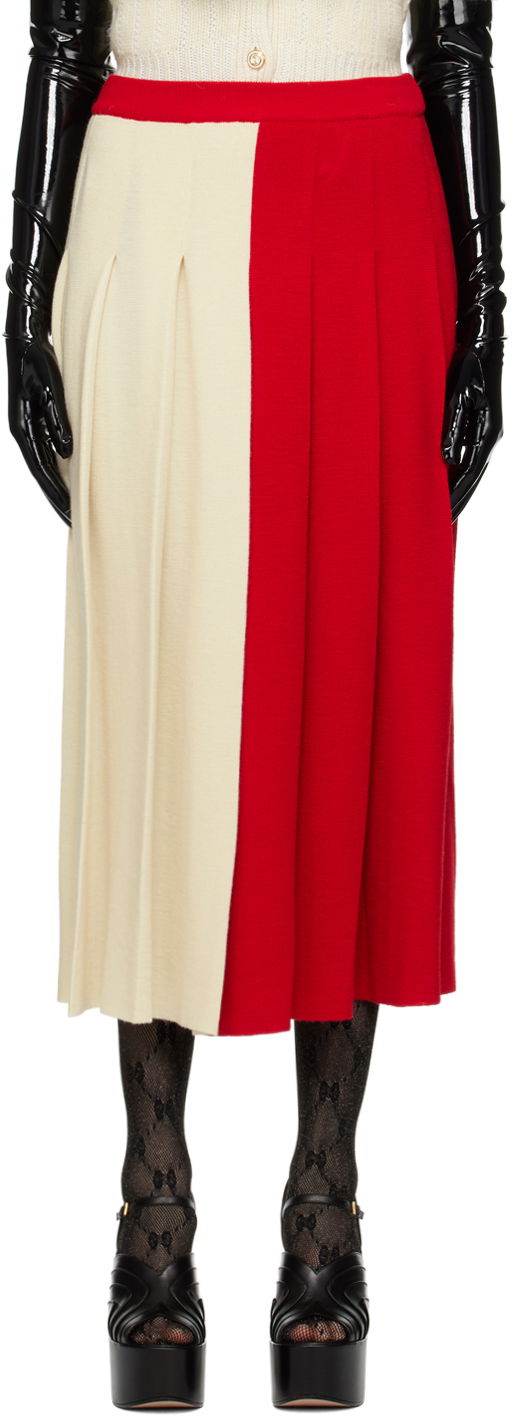 Sukňa Gucci Bicolor Maxi Červená | 727146 XKCZB, 0