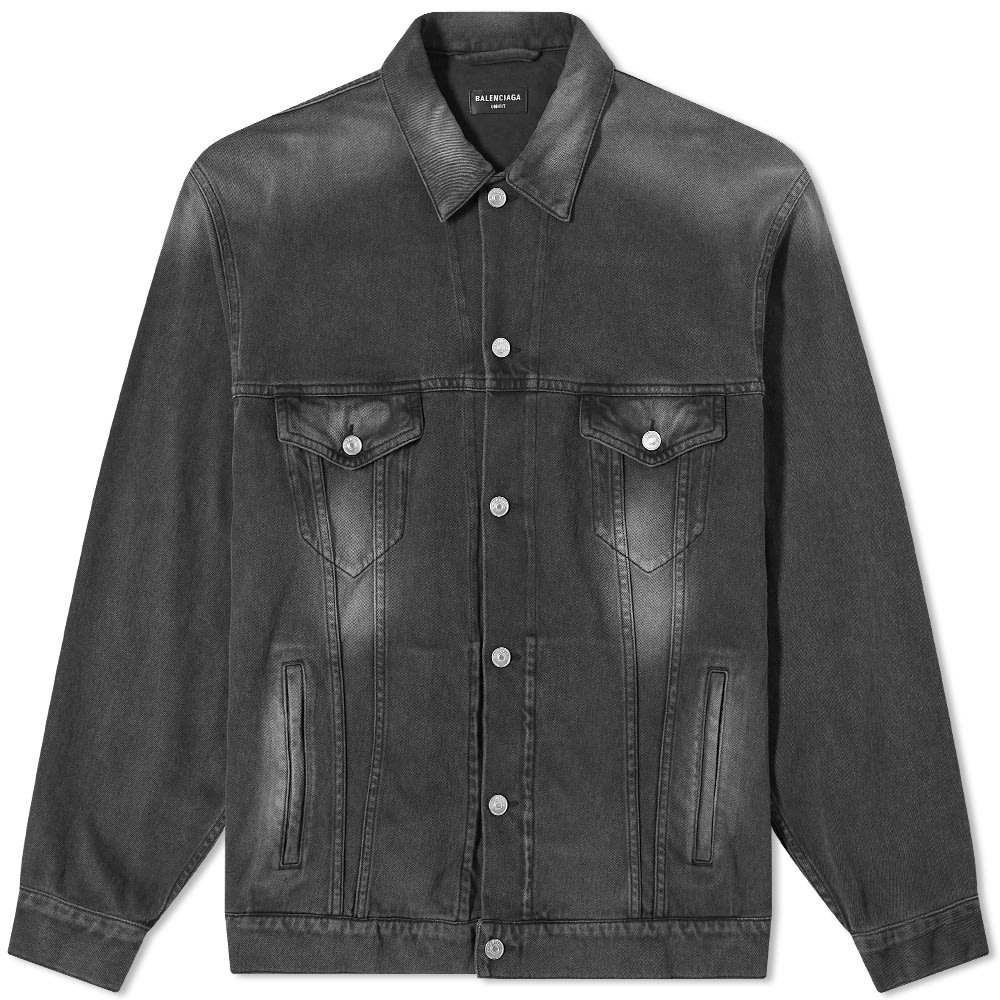 Bunda Balenciaga Denim Jersey Jacket Black Čierna | 662772-TKVG5-1000, 0