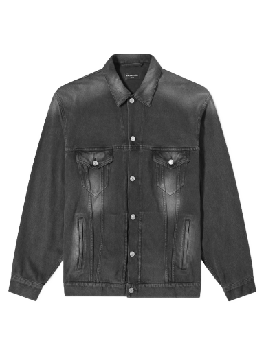 Bunda Balenciaga Denim Jersey Jacket Black Čierna | 662772-TKVG5-1000
