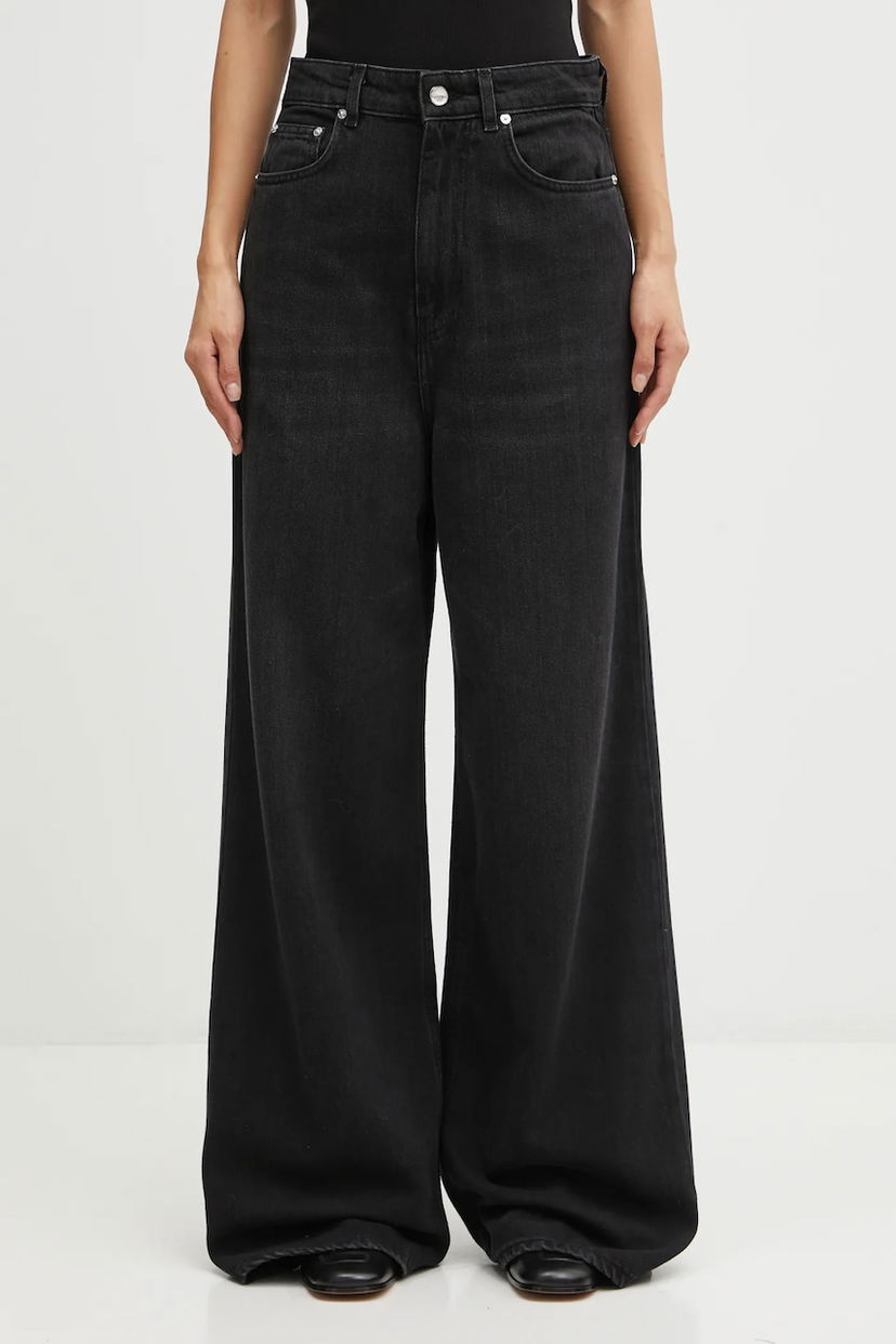 Džínsy GANNI GANNI Soft Rigid Denim Baggy Čierna | J1853