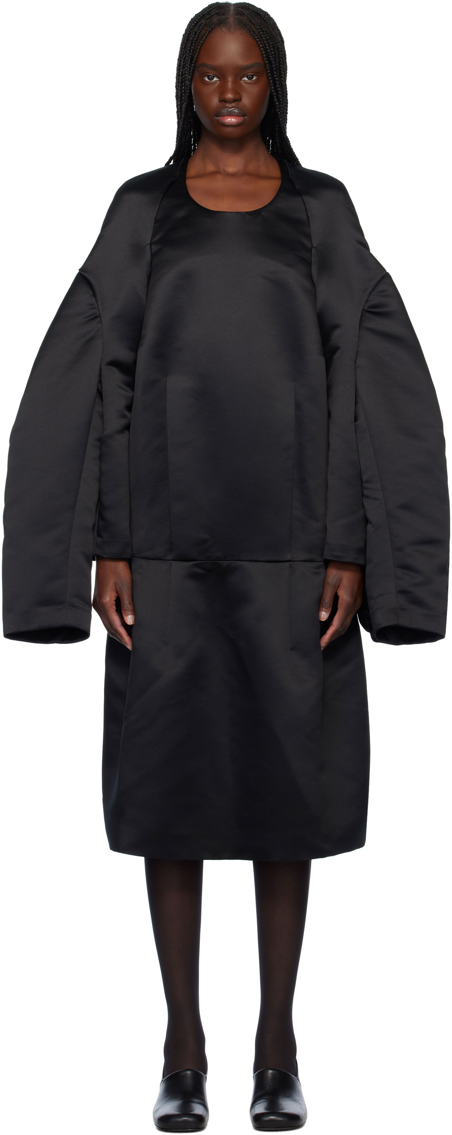 Šaty Comme des Garçons Comme des Garçons Satin Midi Dress Čierna | GO-O001-051-1, 0