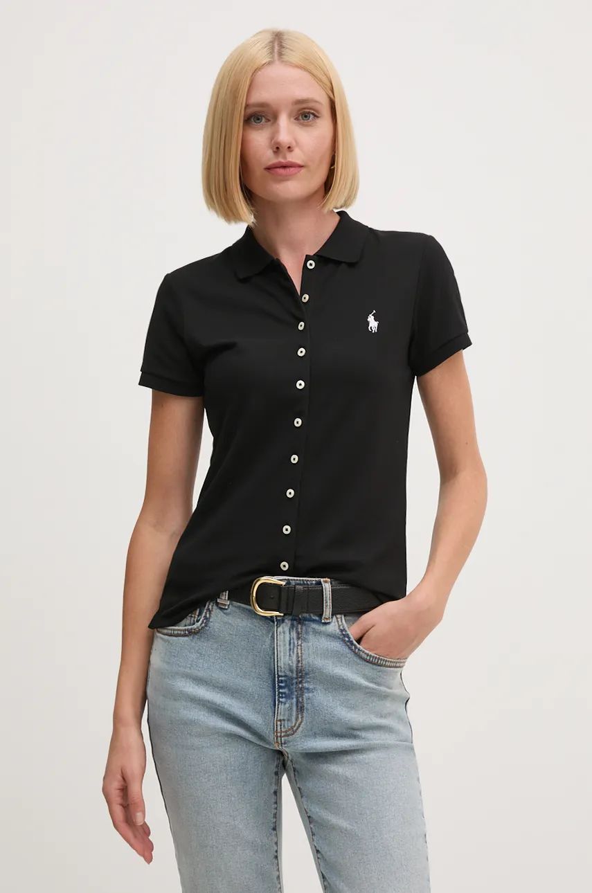 Polo tričko Polo by Ralph Lauren Polo Shirt Buttoned Čierna | 211939272, 0