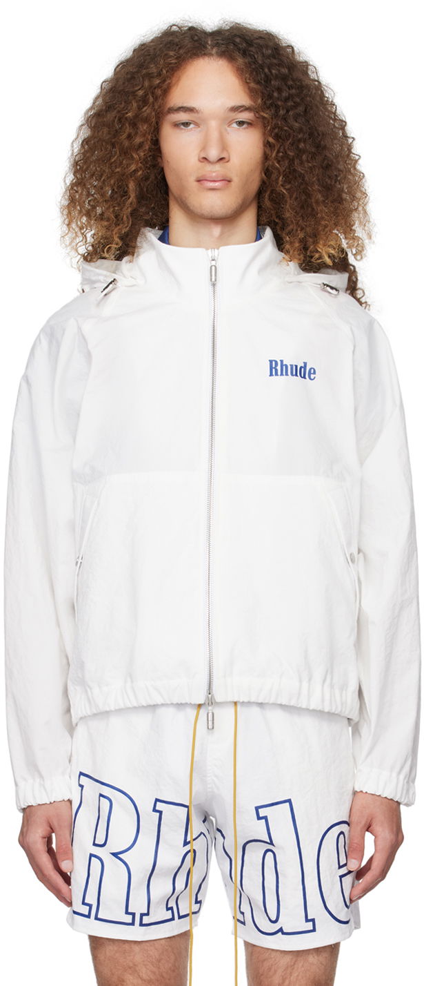 Bunda Rhude Paneled Track Jacket Biela | RHPS24JA11005302, 0
