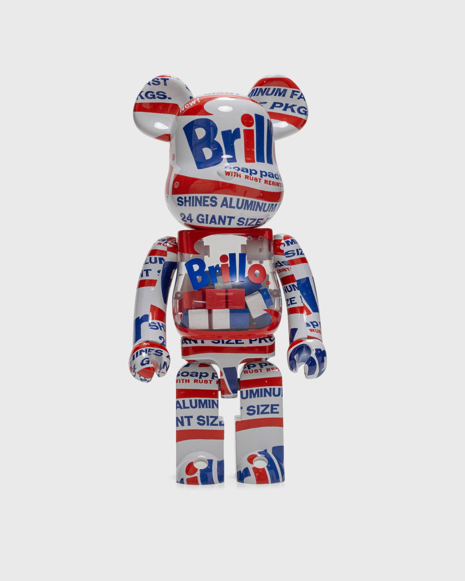 Zberateľské Medicom Toy ANDY WARHOL BRILLO 2022 1000% BE@RBRICK Figure Červená | MED1190, 0