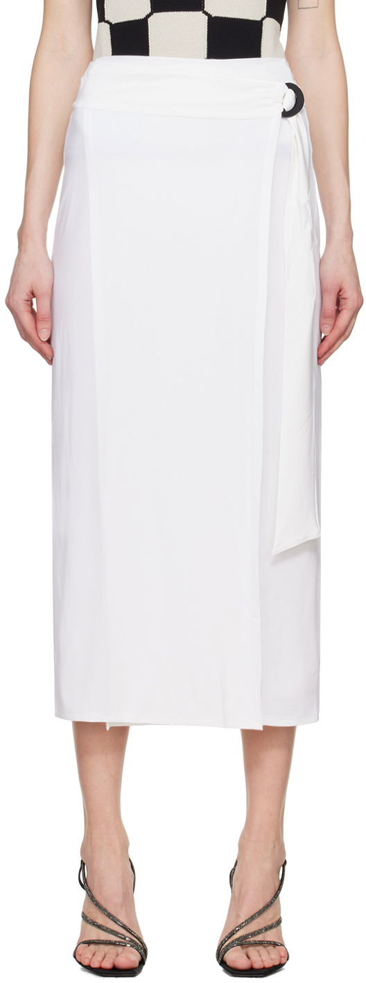 Sukňa Max Mara Beato Midi Wrap Skirt with Ring Detail Biela | 2416691069600, 0