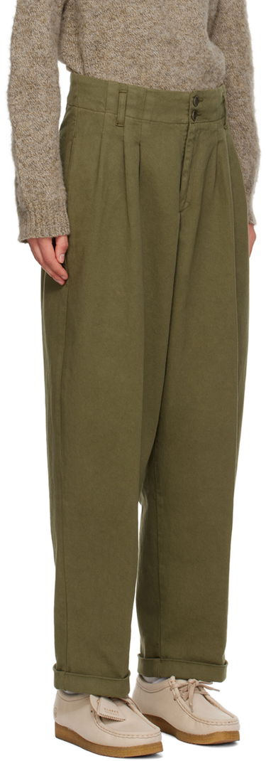 Nohavice YMC YMC Keaton Pleated Trousers Zelené | Q4AZG, 1