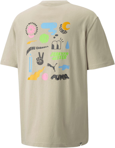 Tričko Puma Downtown Graphic Tee Béžová | 53159642, 1