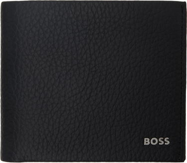Peňaženka BOSS Leather Wallet with Logo Lettering Čierna | 50529496, 0