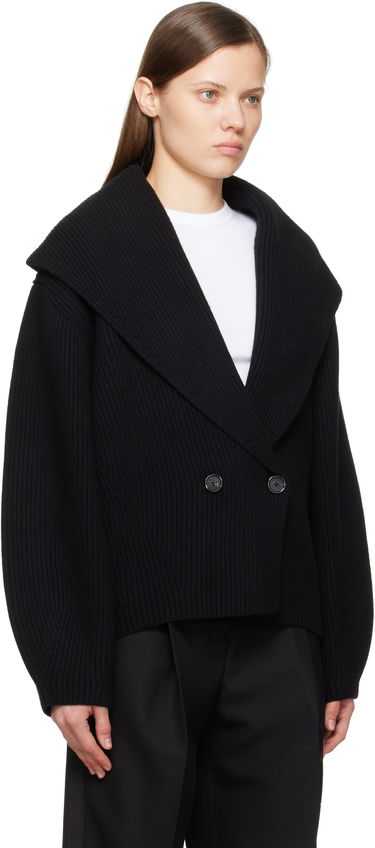 Sveter TOTEME TOTEME Shawl-Lapel Knit Cardigan Čierna | 251-WRT4354-YA0110, 1