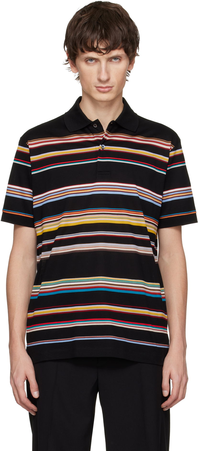 Polo tričko Paul Smith 'Signature Stripe' Cotton-Piqué Polo Rôznofarebný | M1R-958P-T02747-79