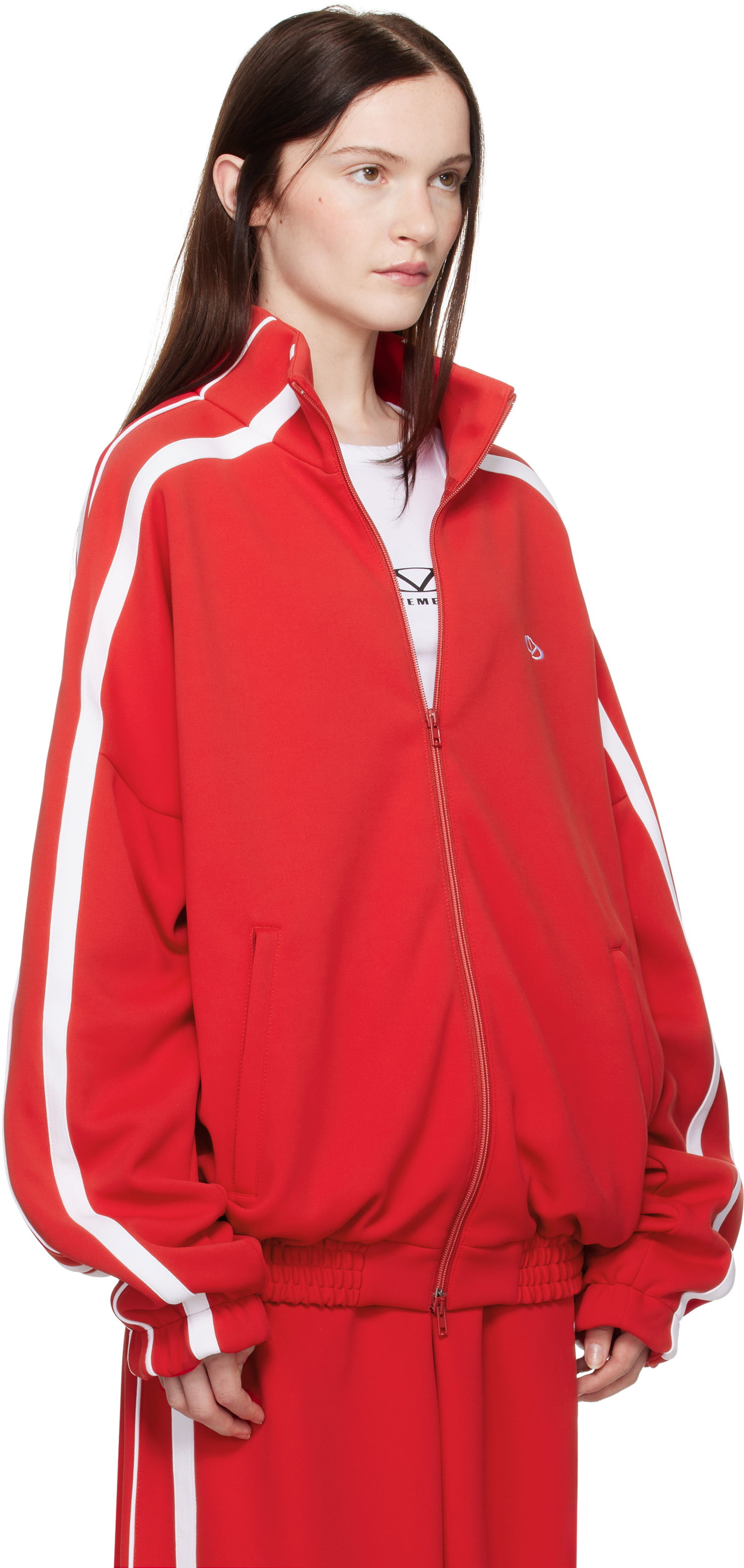 Bunda VETEMENTS Vetements Oval Logo Track Jacket Červená | UA66JA360R, 1