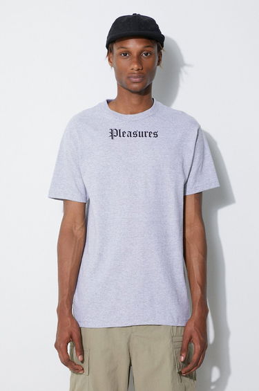 Tričko Pleasures T-Shirt With Print Šedá | P23SU057, 0
