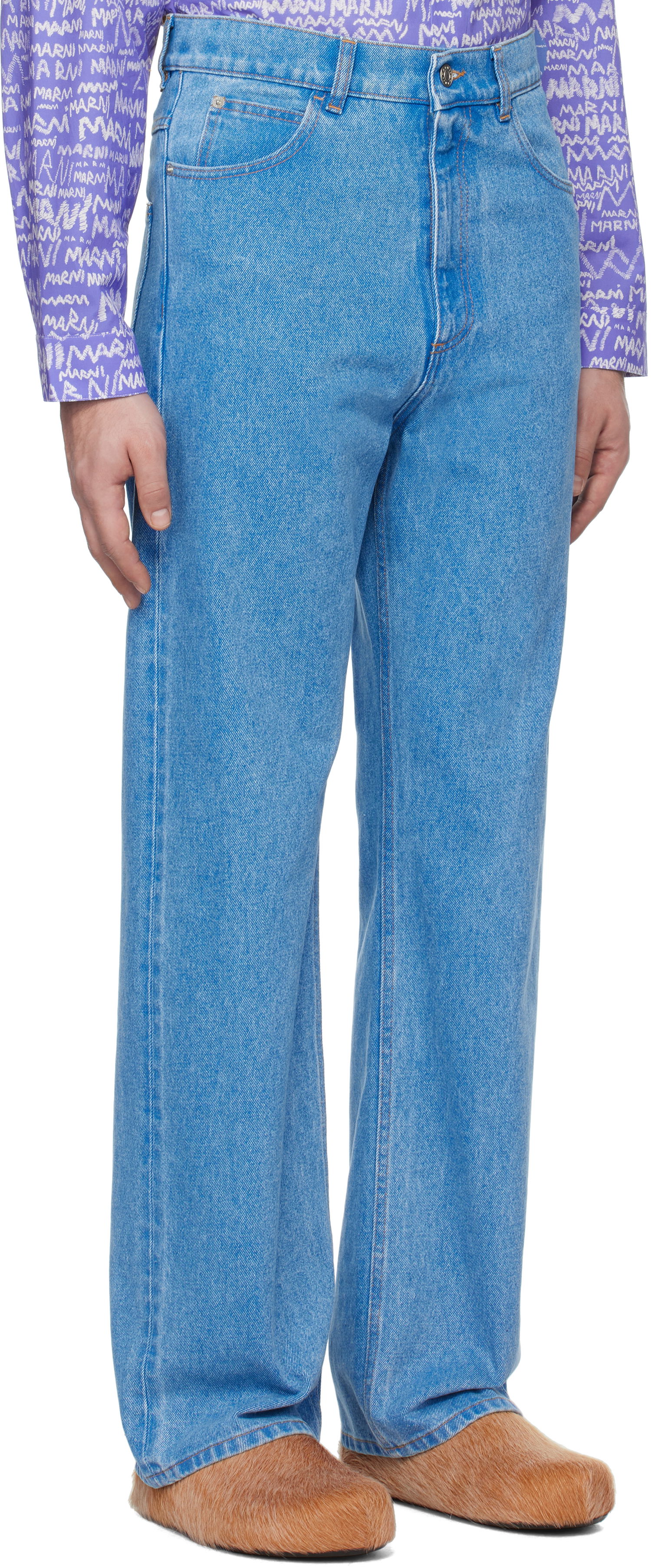 Džínsy Marni Wide-Leg Jeans Modrá | PUJU0021A2 USCW91, 1