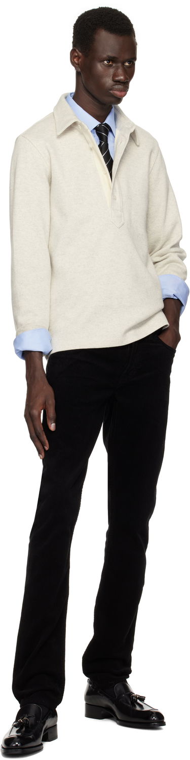 Opasok Tom Ford Tom Ford Striped Tie Čierna | STE001-S0082, 2