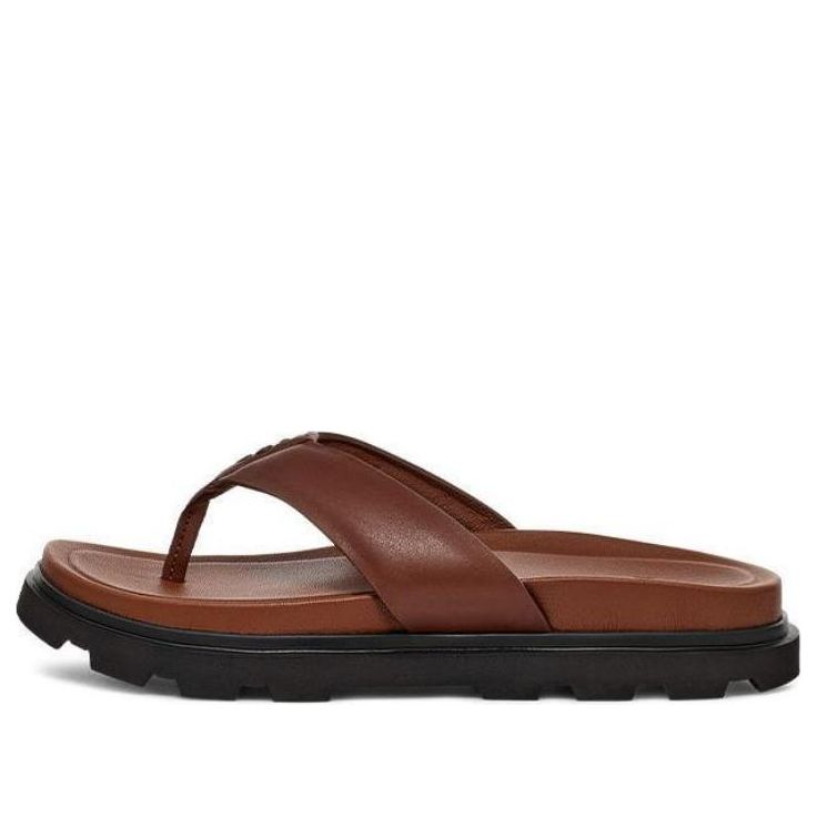 Tenisky a topánky UGG Capitola Leather Flip Flops Hnedá | 1153077-COG
