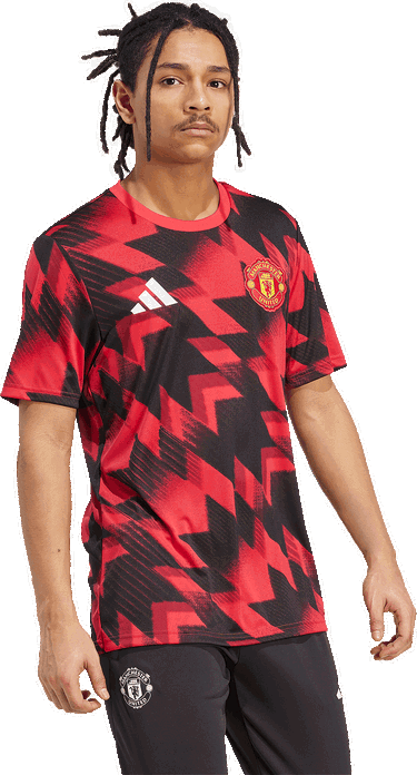 Tričko adidas Originals Manchester United Pre-Match Jersey Červená | jp3233, 4