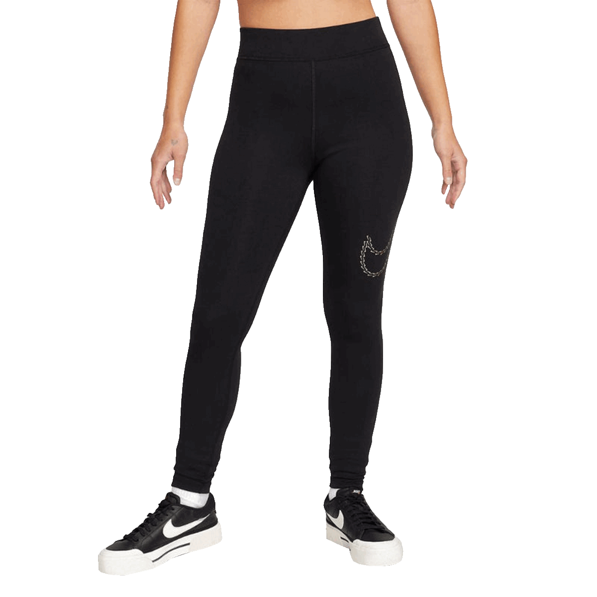 Legíny Nike Sportswear Premium Essential Leggings with Textured Swoosh Čierna | FB8766-010, 0